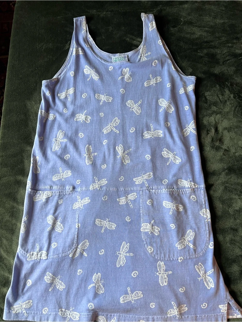 A RARE FIND- LAVENDER FRESH PRODUCE DRESS WITH TWO FRONT POCKETS.. - Picture 2 of 5